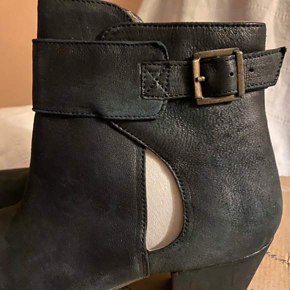 New!!! Sz 10 ~Free People Black Leather Booties - Picture 6 of 8